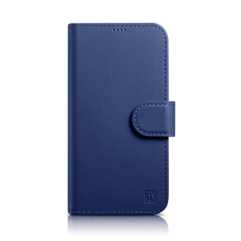  2w1 etui skórzany pokrowiec z klapką iPhone 14 Pro Anti-RFID Wallet Case niebieski - zdj. dodatkowe 1