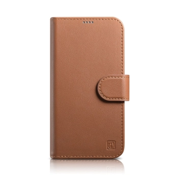 2w1 etui skórzany pokrowiec z klapką iPhone 14 Plus Anti-RFID Wallet Case brązowy - zdj. dodatkowe 1