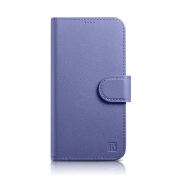  2w1 etui skórzany pokrowiec z klapką iPhone 14 Plus Anti-RFID Wallet Case jasnofioletowy - zdj. dodatkowe 1