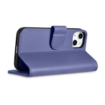 2w1 etui skórzany pokrowiec z klapką iPhone 14 Plus Anti-RFID Wallet Case jasnofioletowy - zdj. dodatkowe 6