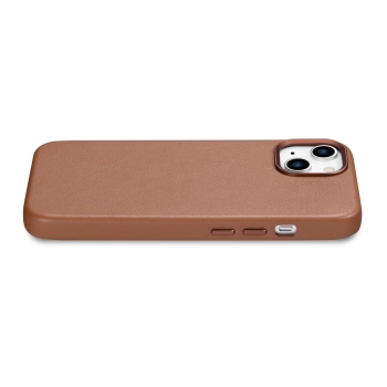  Pokrowiec etui z naturalnej skóry do iPhone 14 Plus MagSafe Case Leather brązowy - zdj. dodatkowe 9