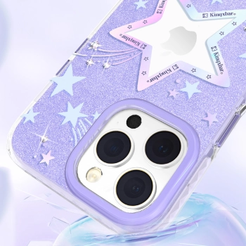  Etui pokrowiec w gwiazdki iPhone 14 Plus Heart Star Series PURPLE STAR - zdj. dodatkowe 3