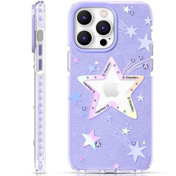  Etui pokrowiec w gwiazdki iPhone 14 Plus Heart Star Series PURPLE STAR - zdj. dodatkowe 6