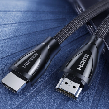  Kabel przewód HDMI 2.1 8K 60Hz 1.5m w oplocie bawełnianym czarny - zdj. dodatkowe 6