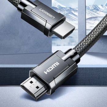  Kabel przewód HDMI 2.1 8K 60Hz 48Gb/s 3m elastyczny w oplocie szary - zdj. dodatkowe 1