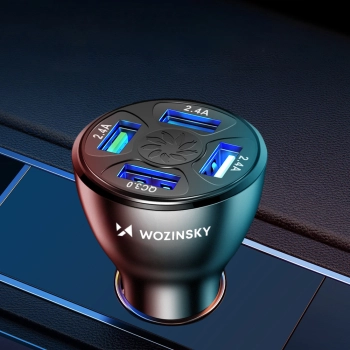  Ładowarka samochodowa 50W 4x USB-A QC biała - zdj. dodatkowe 2