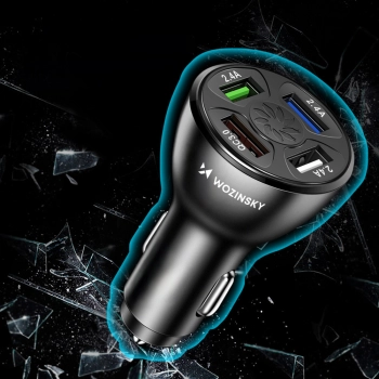  Ładowarka samochodowa 50W 4x USB-A QC biała - zdj. dodatkowe 4