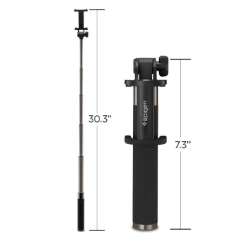  Wysokiej jakości kijek teleskopowy Selfie stick 18-77cm czarny - zdj. dodatkowe 7