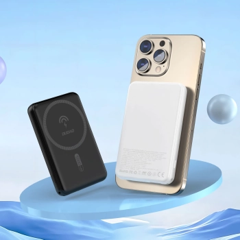  Powerbank 5000mAh magnetyczny z ładowarką indukcyjną MagSafe czarny - zdj. dodatkowe 1