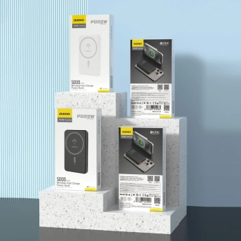  Powerbank 5000mAh magnetyczny z ładowarką indukcyjną MagSafe czarny - zdj. dodatkowe 6