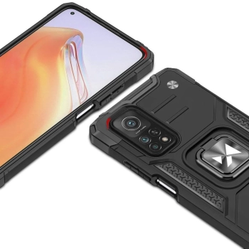  Pancerne etui pokrowiec + magnetyczny uchwyt Mi Poco M4 Pro 5G / Redmi Note 11 5G Ring Armor czarny - zdj. dodatkowe 1