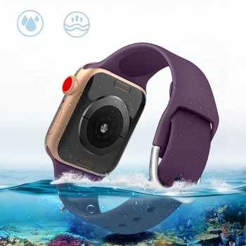  Silikonowy pasek do zegarka Apple Watch 2-9/SE 38/40/41mm Silicone Strap APS czerwony - zdj. dodatkowe 1