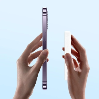  Mini powerbank 10000mAh z ładowaniem indukcyjnym MagSafe PD 20W biały - zdj. dodatkowe 10