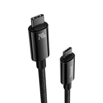  Kabel przewód USB-C 480Mb/s 240W Tungsten Gold 1m czarny - zdj. dodatkowe 1