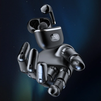  Słuchawki bezprzewodowe TWS z wyświetlaczem LED czarne - zdj. dodatkowe 3