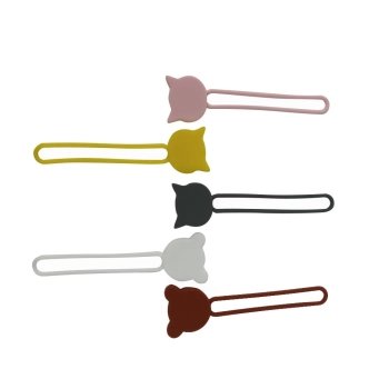  Silikonowy zwijacz organizer kabla przewodu żółty - zdj. dodatkowe 6