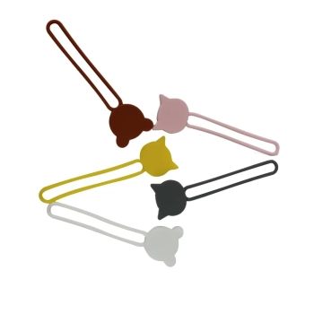  Silikonowy zwijacz organizer kabla przewodu różowy - zdj. dodatkowe 3