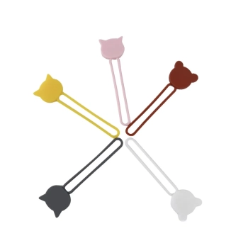  Silikonowy zwijacz organizer kabla przewodu biały - zdj. dodatkowe 1