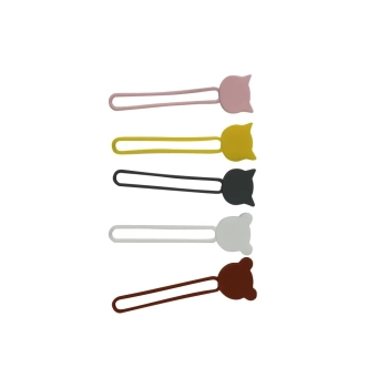  Silikonowy zwijacz organizer kabla przewodu biały - zdj. dodatkowe 2