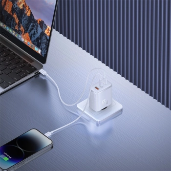  Ładowarka sieciowa GaN Cube Pro 65W 2x USB-C USB-A biała - zdj. dodatkowe 8