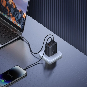 Ładowarka sieciowa GaN Cube Pro 65W 2x USB-C USB-A czarna - zdj. dodatkowe 9