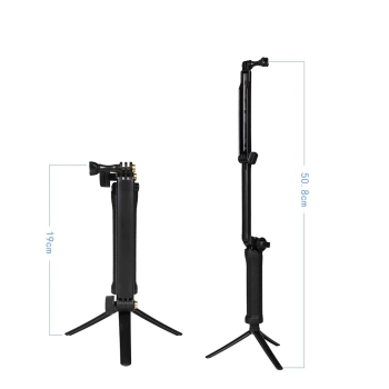  3w1 Uchwyt kijek Selfie stick statyw monopod do kamery GoPro - zdj. dodatkowe 8