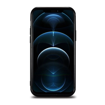  Etui pokryte naturalną skórą do iPhone 12 Pro Max Leather Oil Wax czarny - zdj. dodatkowe 4