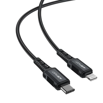  Kabel przewód MFI do iPhone USB-C - Lightning 30W 3A 1.8m czarny - zdj. dodatkowe 2