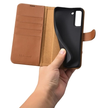  Skórzane etui portfel do Galaxy S22+ Leather Wallet Case brązowy - zdj. dodatkowe 9