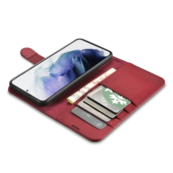 Skórzane etui portfel do Galaxy S22+ Leather Wallet Case bordowy - zdj. dodatkowe 6