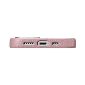  Skórzane etui iPhone 14 Plus magnetyczne z MagSafe Litchi Premium Leather Case różowy - zdj. dodatkowe 4