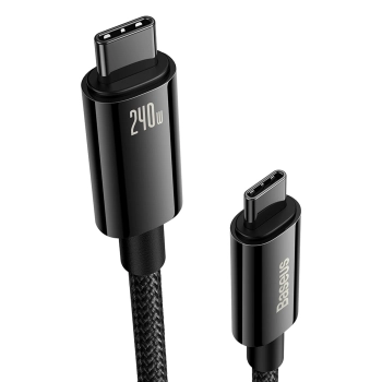  Kabel przewód Tungsten Gold USB-C 480Mb/s 240W 2m czarny - zdj. dodatkowe 1