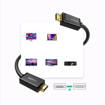  Kabel przewód DisplayPort - HDMI 4K HDR 3D 3m czarny - zdj. dodatkowe 5