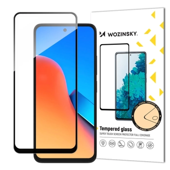 Wytrzymałe szkło hartowane na cały ekran z ramką do Xiaomi Redmi 12 Full Glue czarne