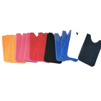  Samoprzylepne etui kieszeń na karty kredytowe na tył telefonu silikon fioletowe - zdj. dodatkowe 6