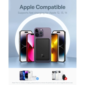  Mini powerbank 5000mAh 20W + kabel USB-C 20V / 3A czarny - zdj. dodatkowe 10