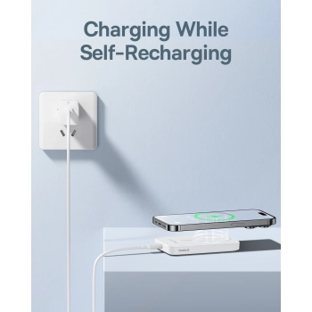  Mini powerbank 5000mAh 20W + kabel USB-C 20V / 3A biały - zdj. dodatkowe 9