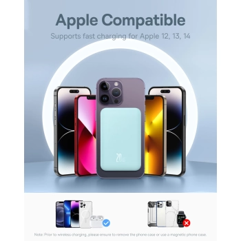  Mini powerbank 5000mAh 20W + kabel USB-C 20V / 3A niebieski - zdj. dodatkowe 10