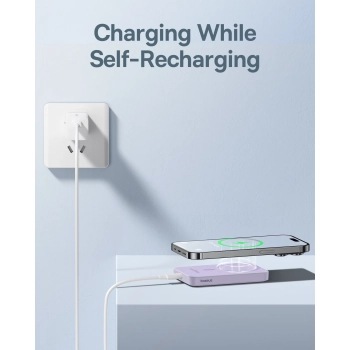  Mini powerbank 5000mAh 20W + kabel USB-C 20V / 3A fioletowy - zdj. dodatkowe 9