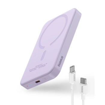  Mini powerbank 5000mAh 20W + kabel USB-C 20V / 3A fioletowy - zdj. dodatkowe 2