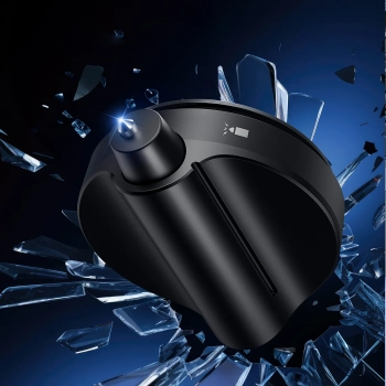  Lusterko szerokokątne wsteczne z młotkiem bezpieczeństwa SafeRide czarne - zdj. dodatkowe 9