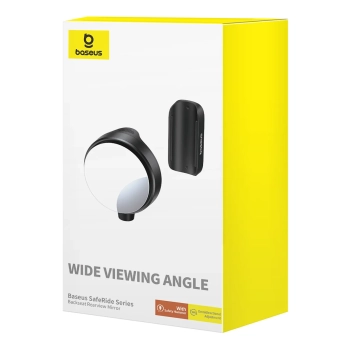  Lusterko szerokokątne wsteczne z młotkiem bezpieczeństwa SafeRide czarne - zdj. dodatkowe 4