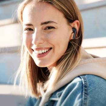  Bezprzewodowe słuchawki douszne Funpods JR-FB2 czarne - zdj. dodatkowe 9