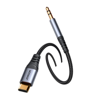  Kabel audio stereo do telefonu AUX 3.5 mm mini jack - USB-C 1.2m czarny - zdj. dodatkowe 2