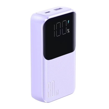  Powerbank 30W 10000mAh z wbudowanymi kablami iPhone Lightning i USB-C fioletowy - zdj. dodatkowe 1