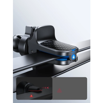  Uchwyt samochodowy do telefonu na nawiew kratkę wentylacyjną czarny - zdj. dodatkowe 9