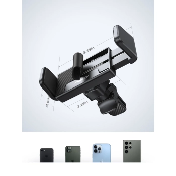  Uchwyt samochodowy do telefonu na nawiew kratkę wentylacyjną czarny - zdj. dodatkowe 10