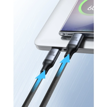  2w1 Kabel przewód Speedy Series USB-C - 2x USB-C 1.5m czarny - zdj. dodatkowe 7
