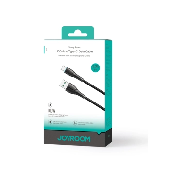  Kabel przewód Starry Series USB-A - USB-C 100W 1m czarny - zdj. dodatkowe 4