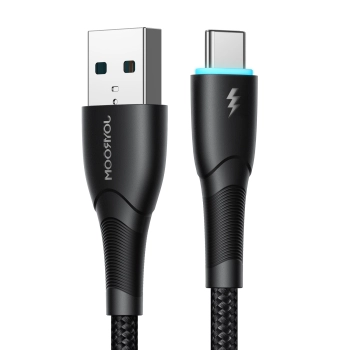  Kabel przewód Starry Series USB-A - USB-C 3A 1m czarny - zdj. dodatkowe 5